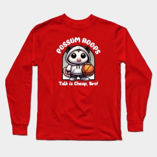 Possum Hoops Street Basketball | Basketball Streetwear Long Sleeve T-Shirt